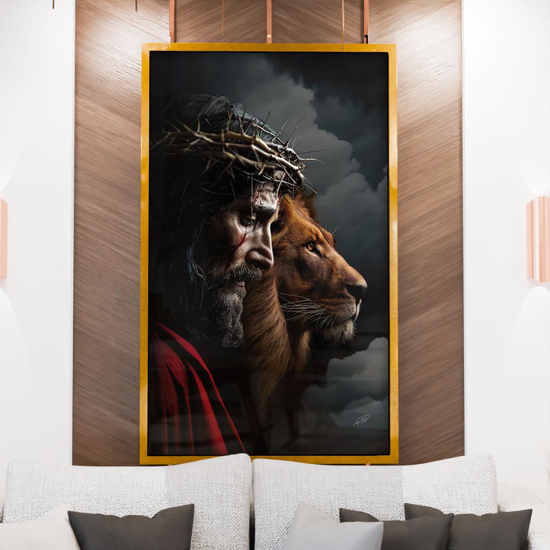 Christ and Lion V2003 Canvas