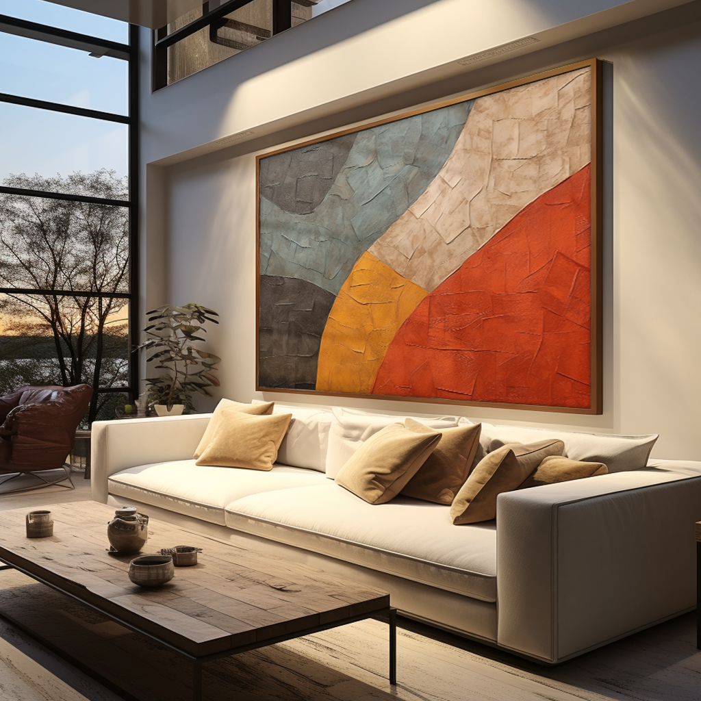 Colorful Mosaic Brushstrokes Canvas V1008