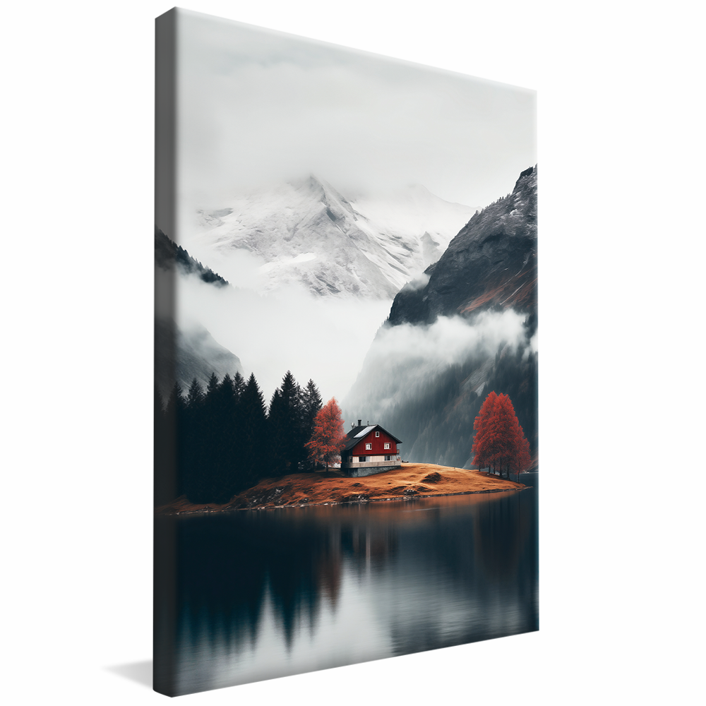 Cottage in the Mountains Canvas V1031