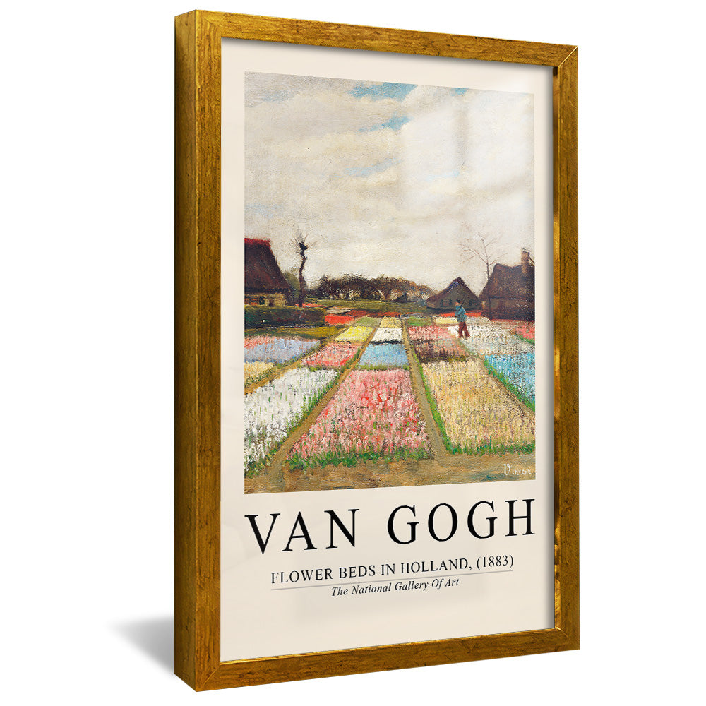 Van Gogh Flowers beds in Holland V2398 Canvas
