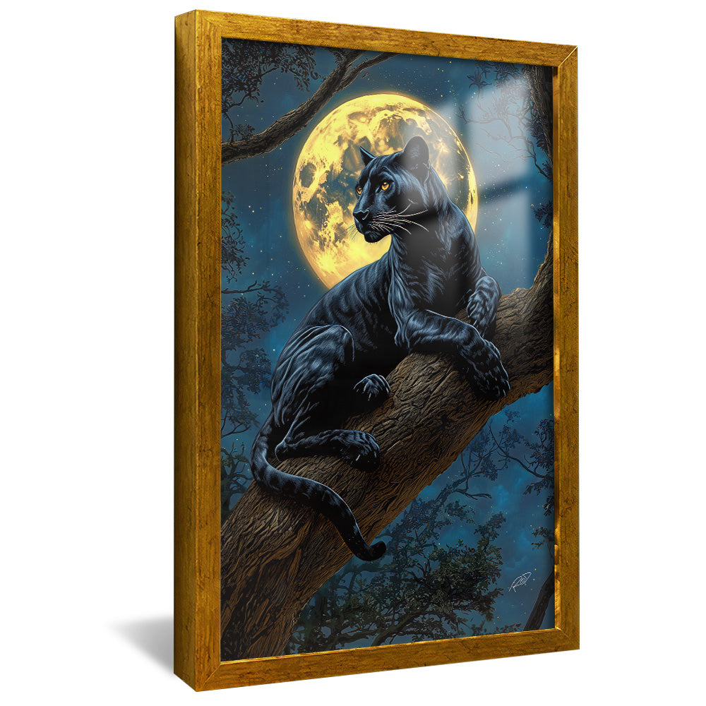 Panther in the Moonlight V2416 Canvas