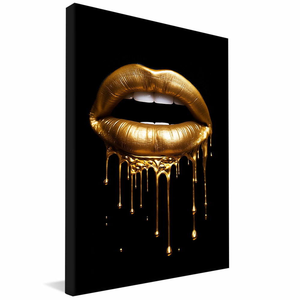 Drips of Gold V935 Canvas
