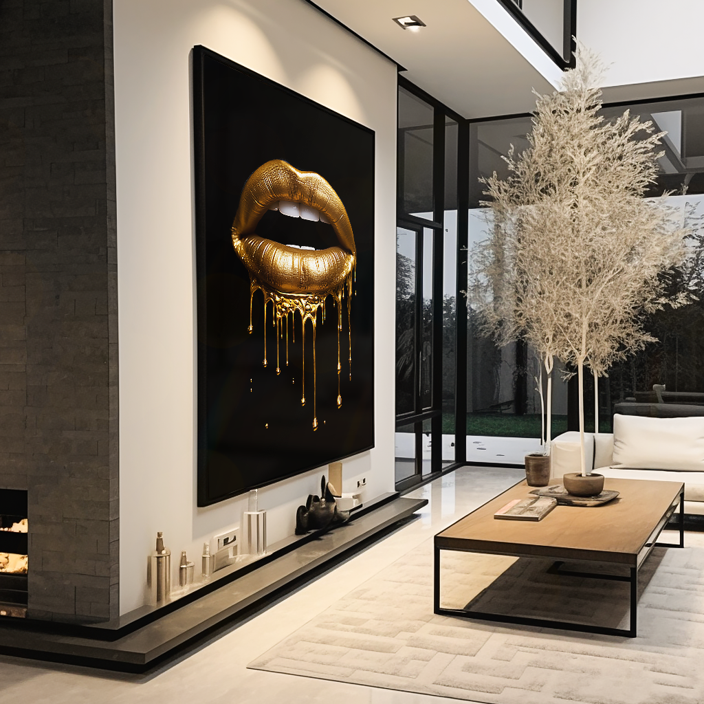Drips of Gold V935 Canvas