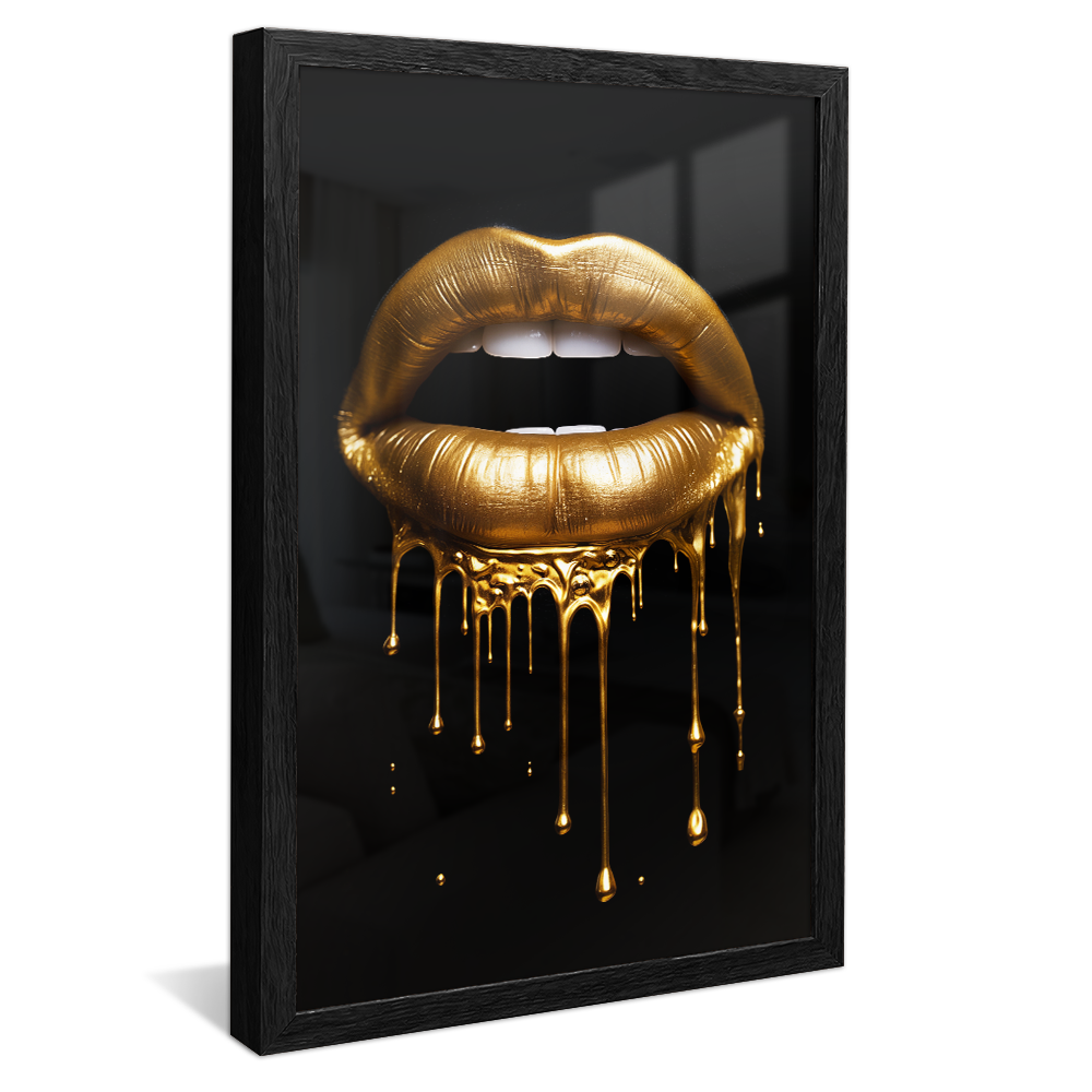 Drips of Gold V935 Canvas