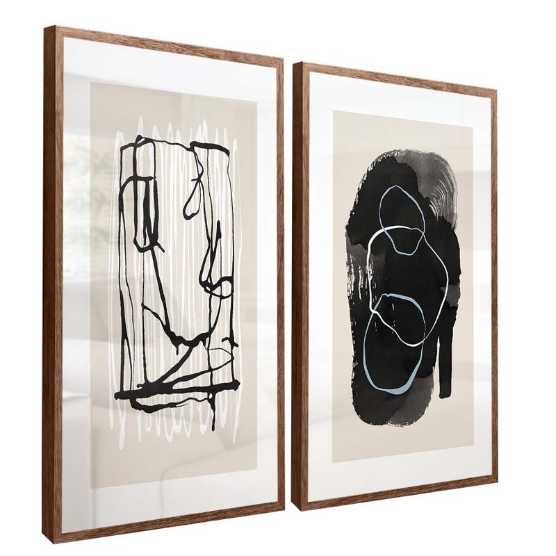 Duo Abstract Thoughts Canvas V1683