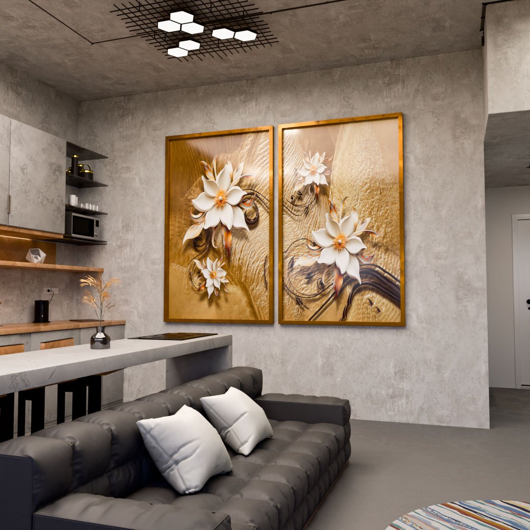 Duo Golden Magnolias V2050 Canvas