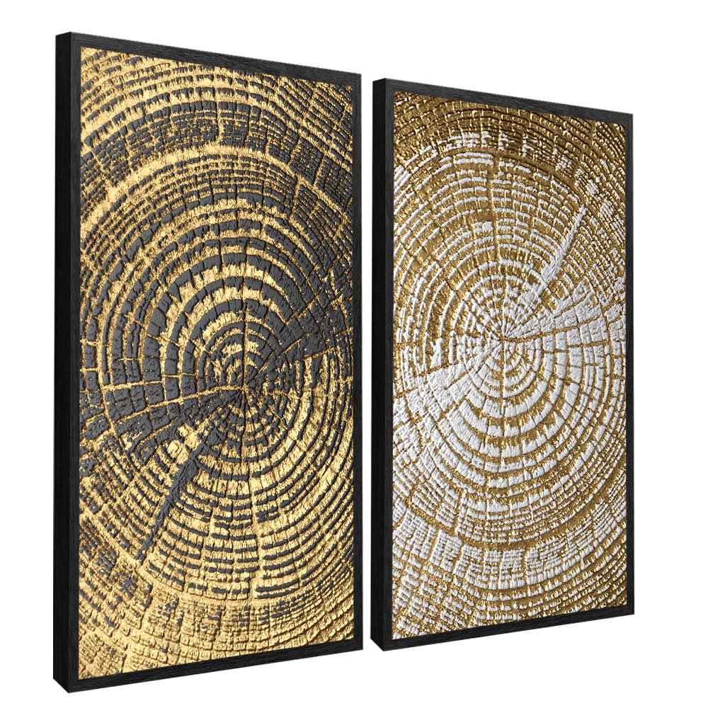 Duo Interior Tree in Gold Canvas