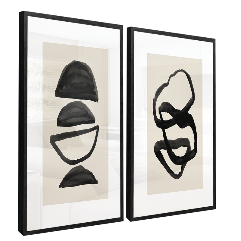 Stones In Lines Canvas V1538