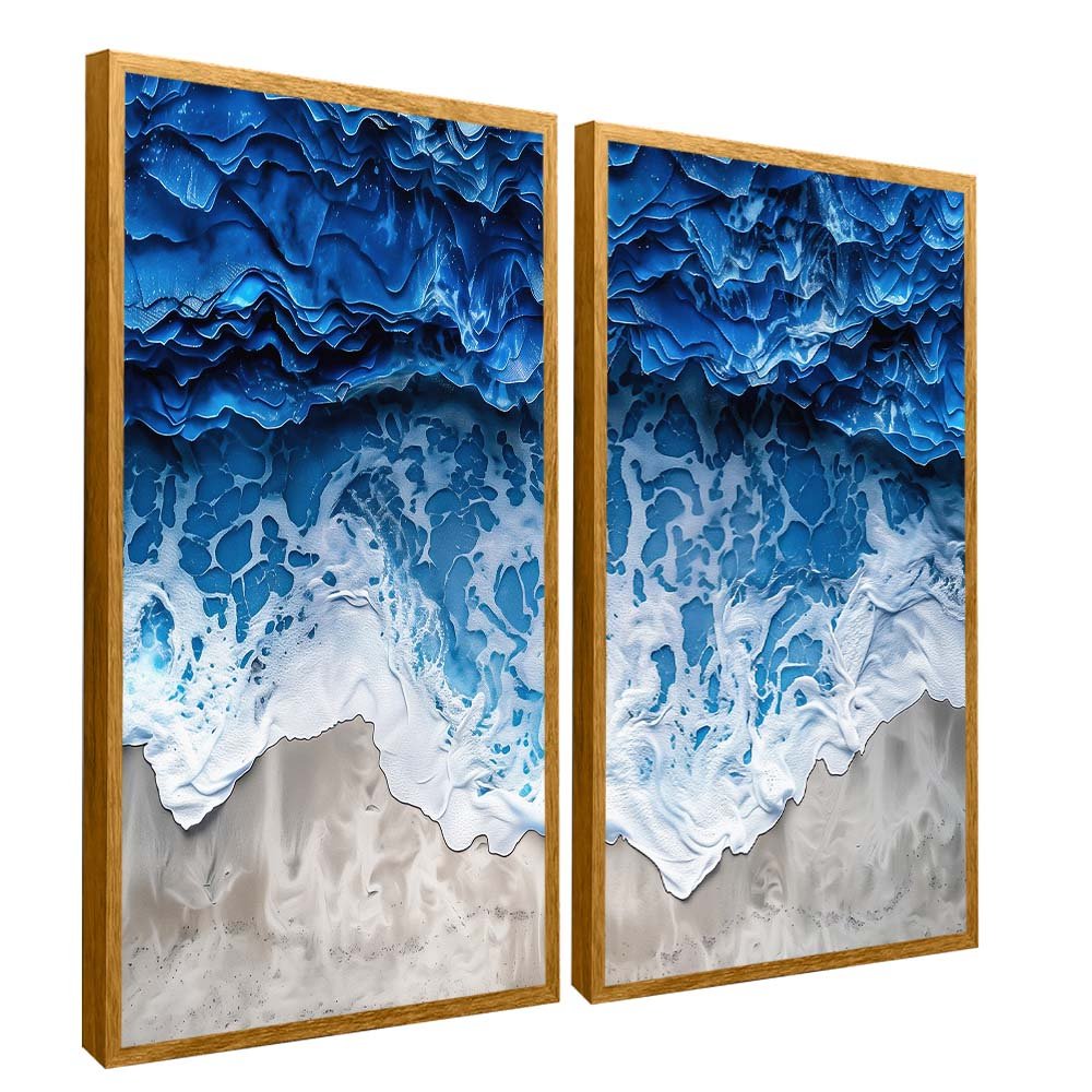 Duo Waves on the Beach Canvas