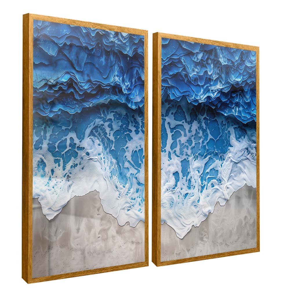 Duo Waves on the Beach Canvas
