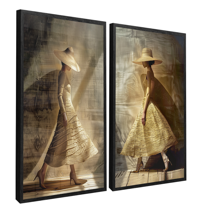 Duo Women In The Parade Canvas V1555