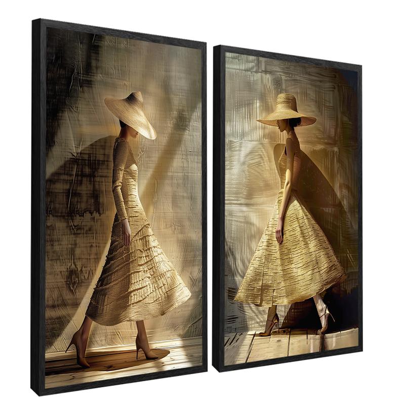 Duo Women In The Parade Canvas V1555