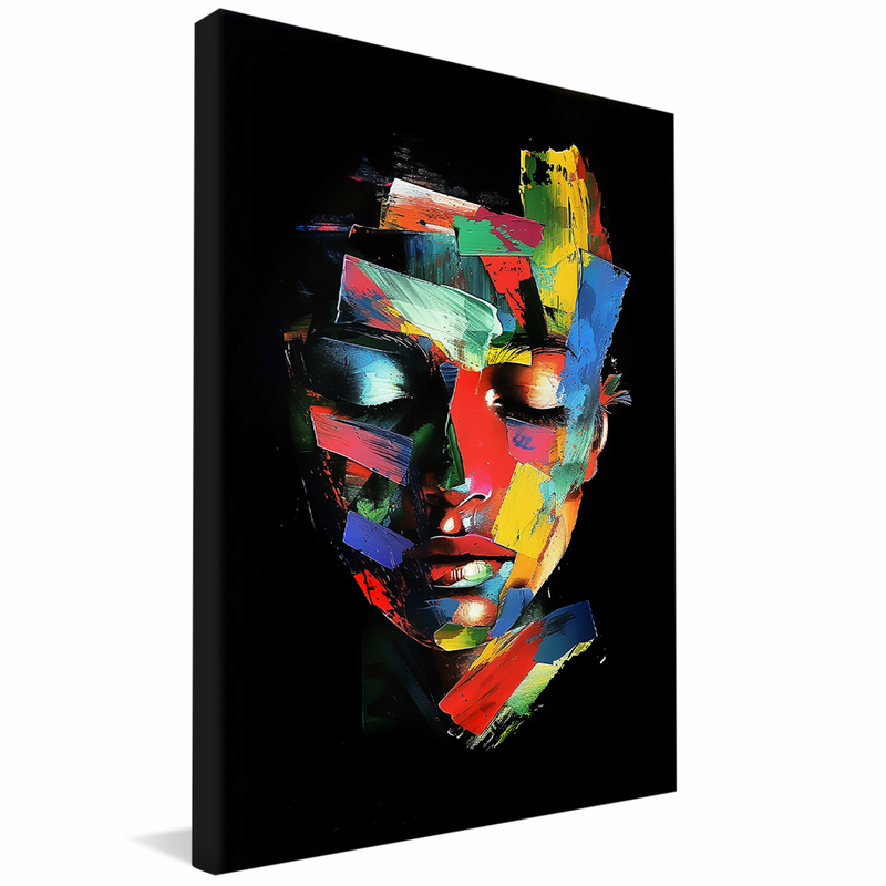 Face in Brushstrokes V1237 Canvas