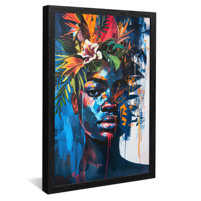 Female Face in Street Art V1310 Canvas