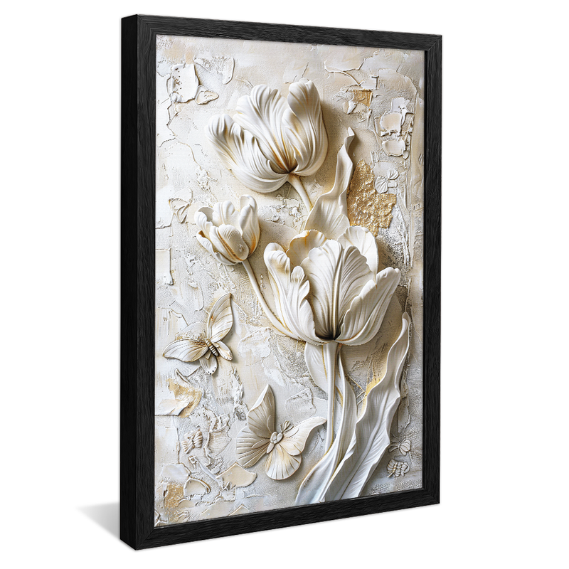 Floral in Marble V1540 Canvas