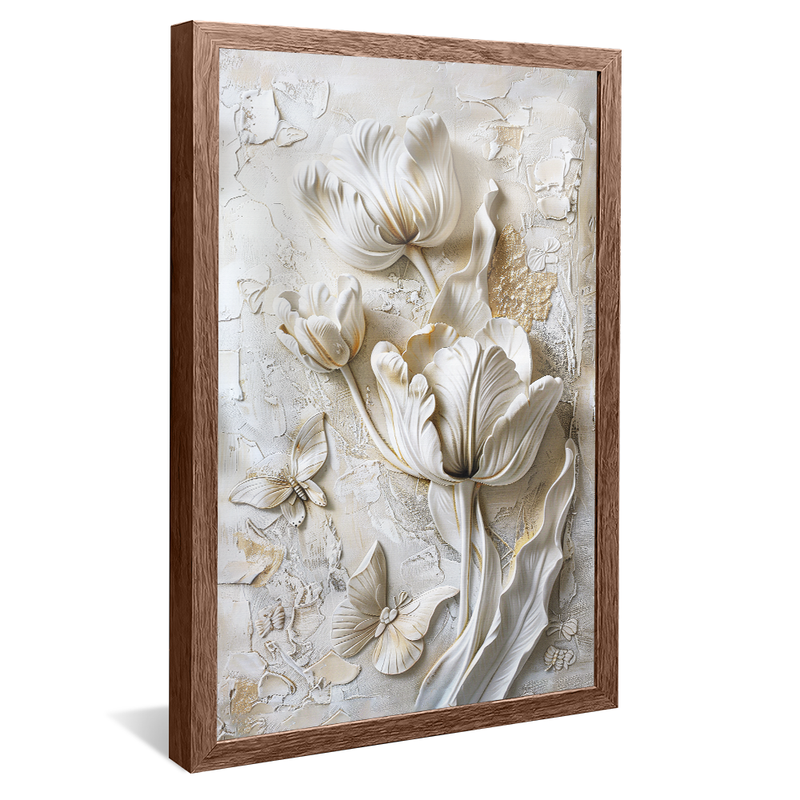 Floral in Marble V1540 Canvas