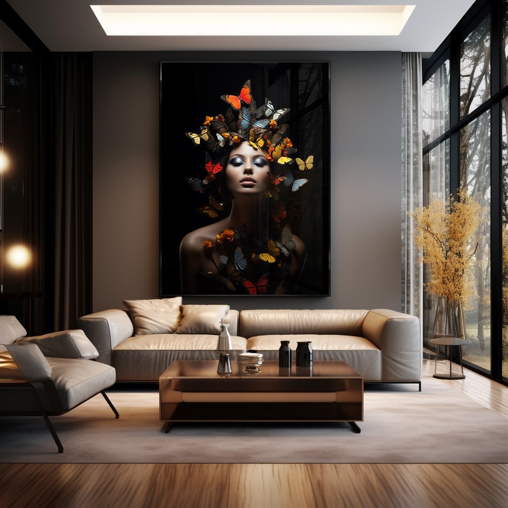 Flower Woman Nature Canvas