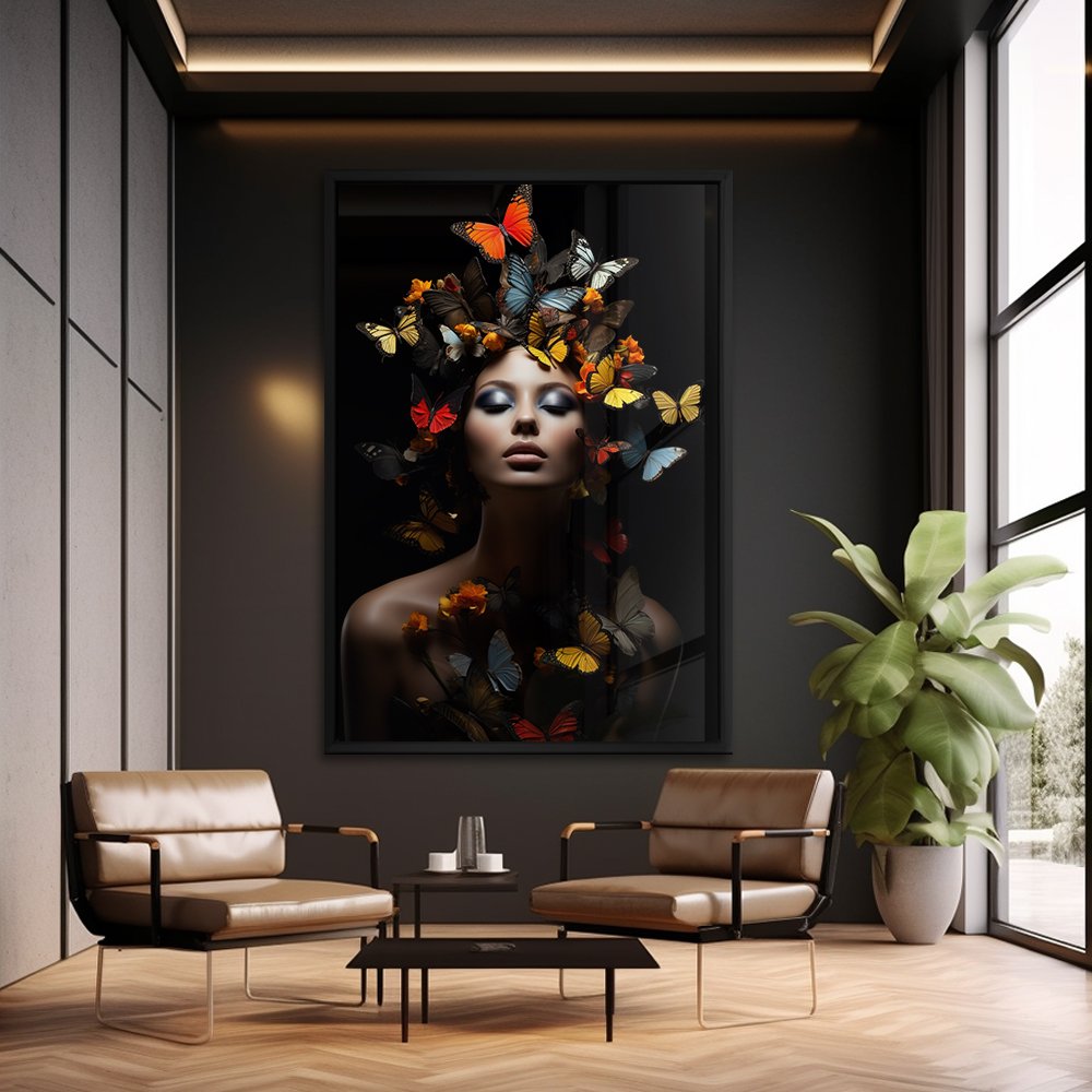 Flower Woman Nature Canvas