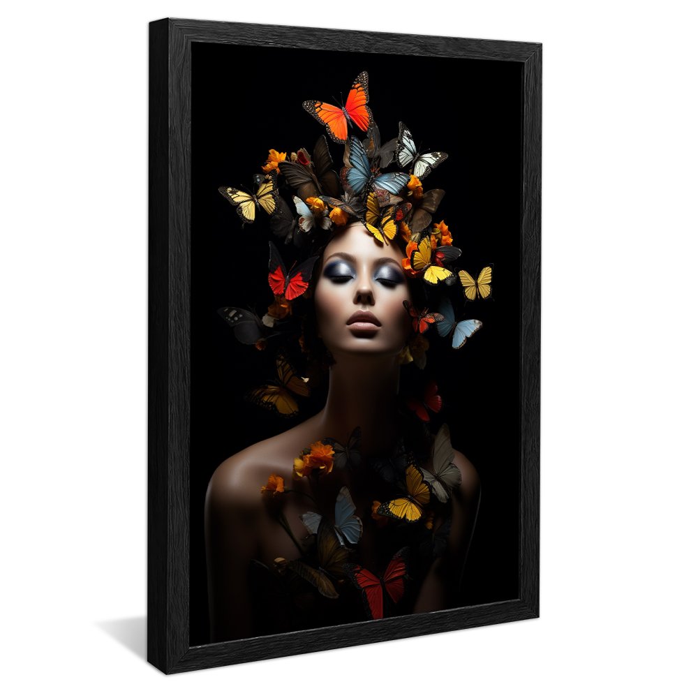Flower Woman Nature Canvas
