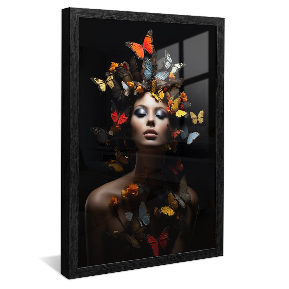Flower Woman Nature Canvas