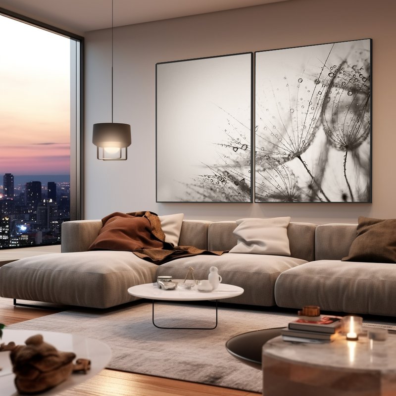 Flowers Lion Tooth Kit with 2 Paintings Canvas