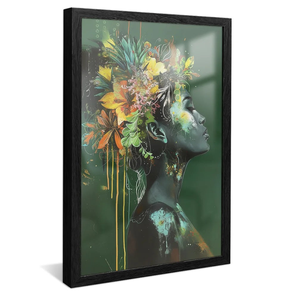 Girl with Flowers Canvas V1257