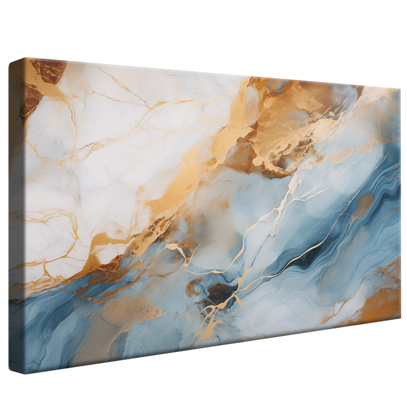 Gold Blue Marble V830 Canvas