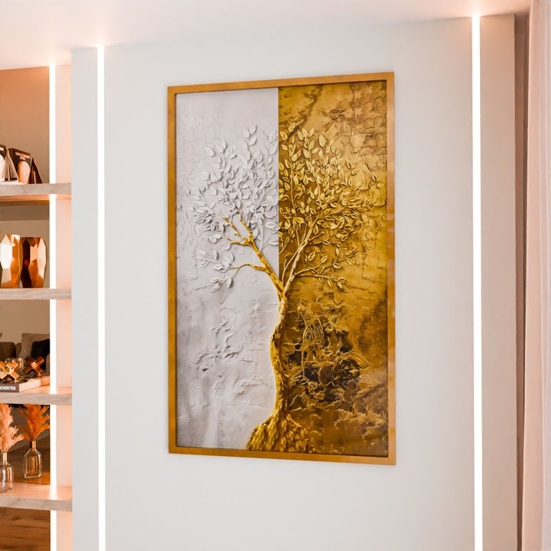 Gold and Silver Trunk V1951 Canvas