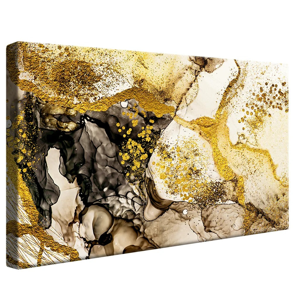 Golden Abstract Painting Canvas V721