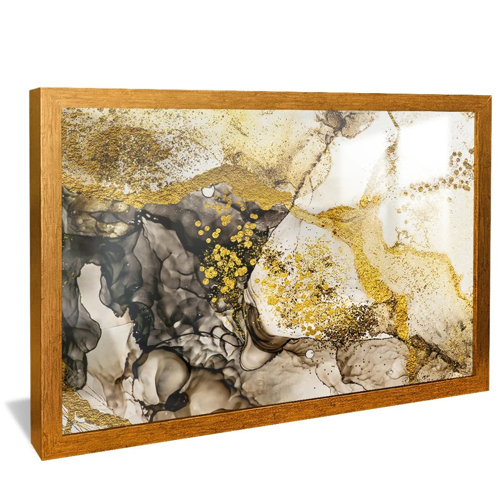 Golden Abstract Painting Canvas V721