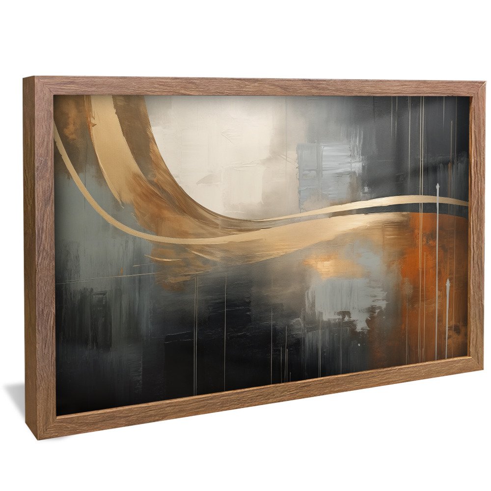 Golden Brushstrokes Canvas V1047