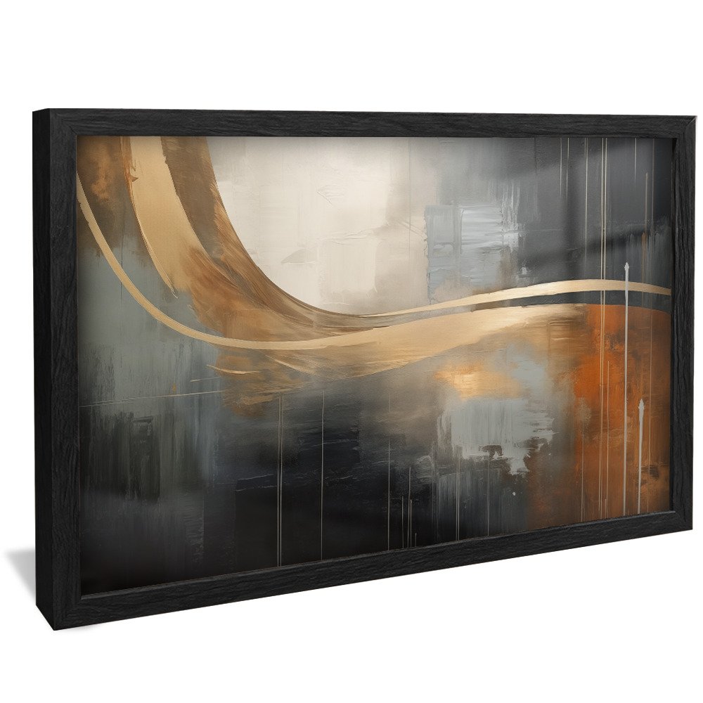 Golden Brushstrokes Canvas V1047