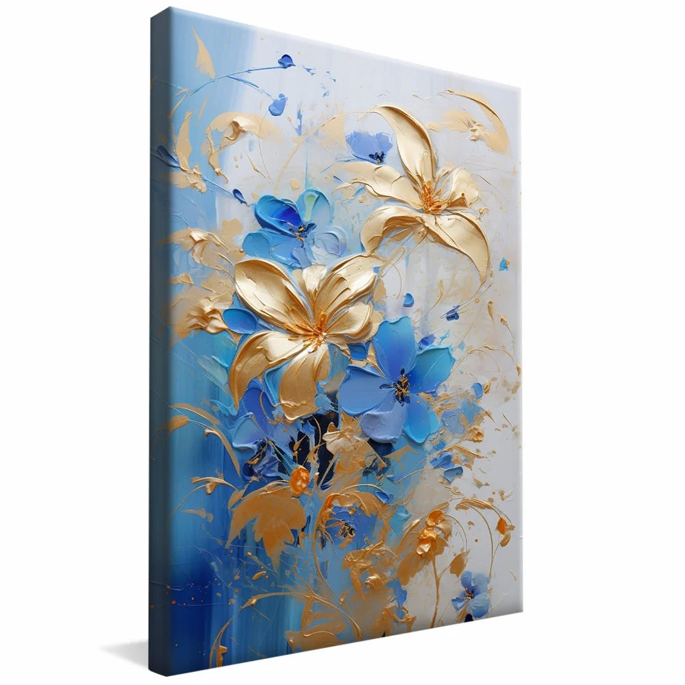Golden Flowers Canvas V701