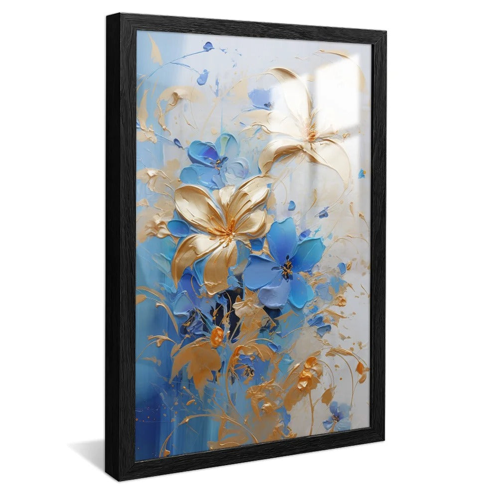Golden Flowers Canvas V701