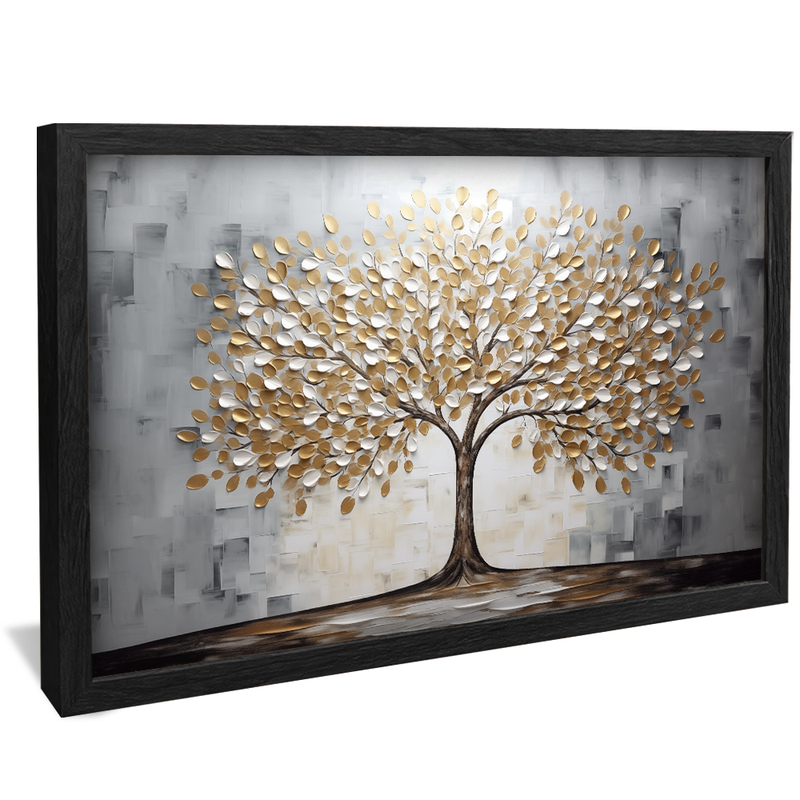 Golden Tree and Leaves V852 Canvas