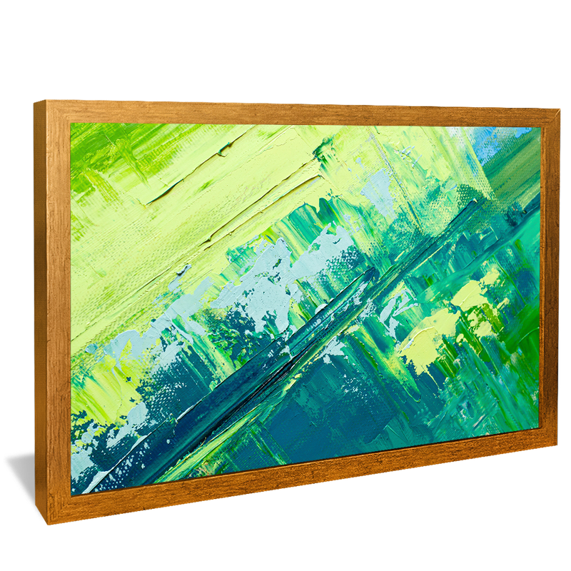 Green Brushstrokes V1529 Canvas