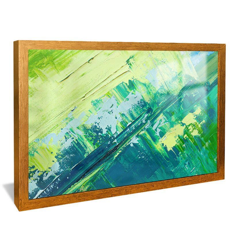 Green Brushstrokes V1529 Canvas