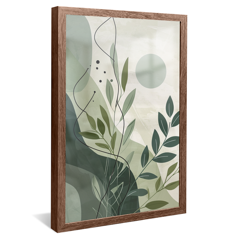 Zen Minimalist Green Paint Canvas V1072