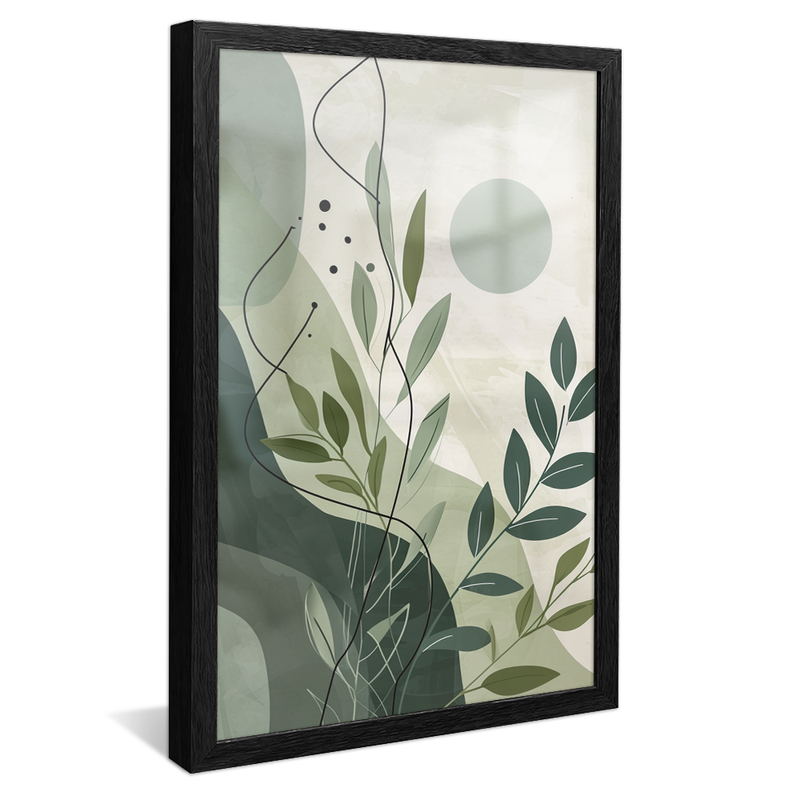 Zen Minimalist Green Paint Canvas V1072