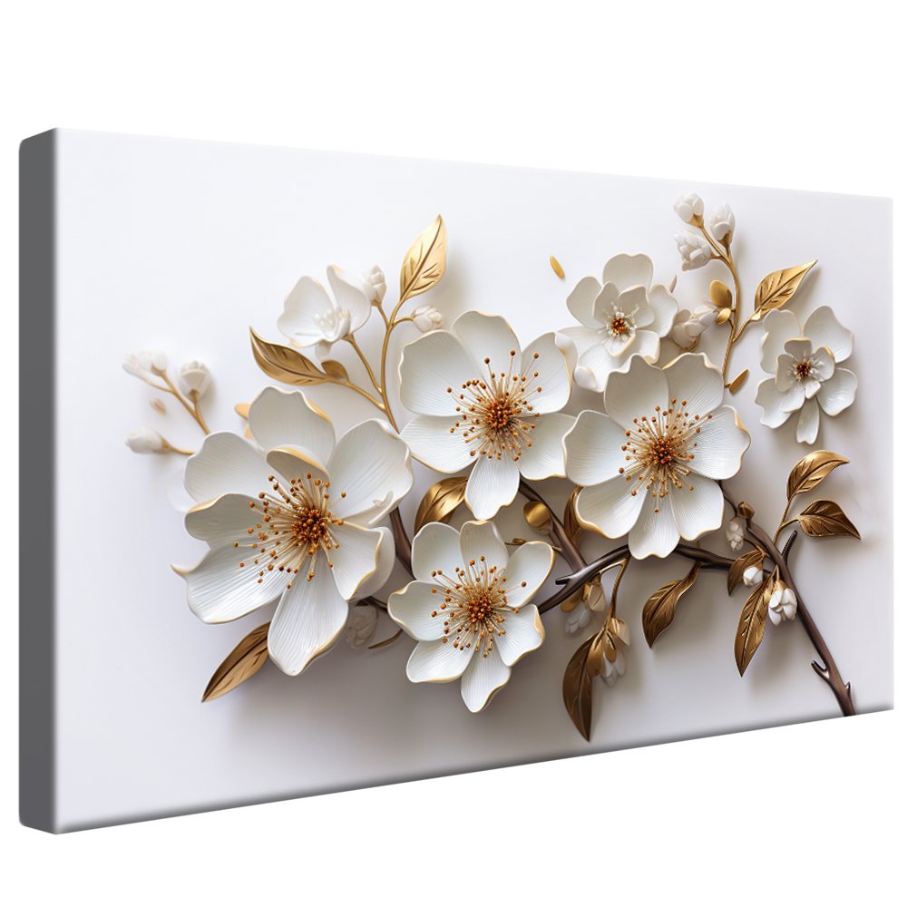Horizontal Luxury Floral Canvas