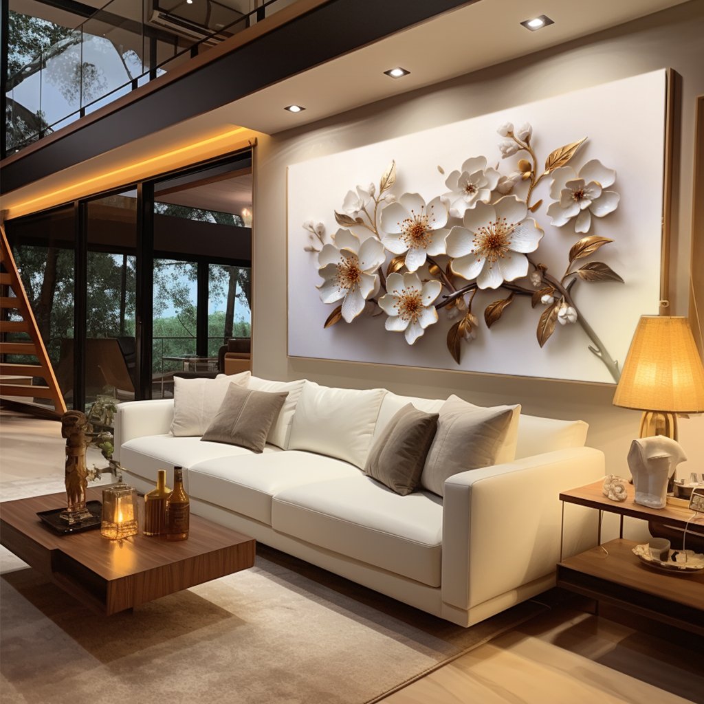 Horizontal Luxury Floral Canvas