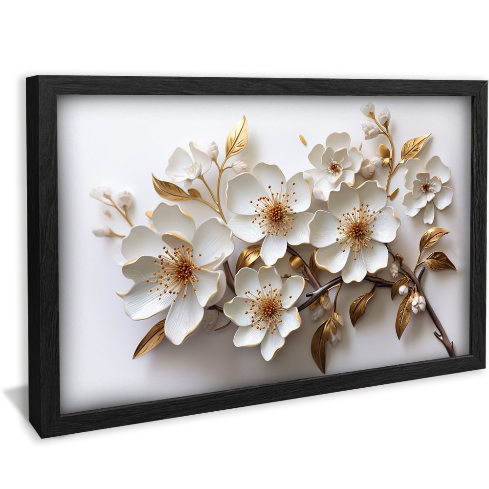 Horizontal Luxury Floral Canvas