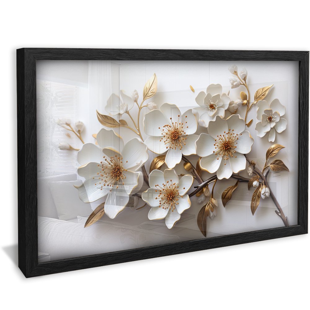 Horizontal Luxury Floral Canvas