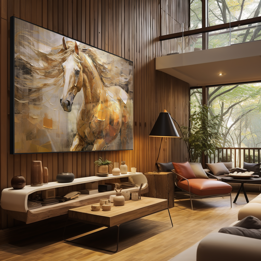 Horse Painting V41 Canvas