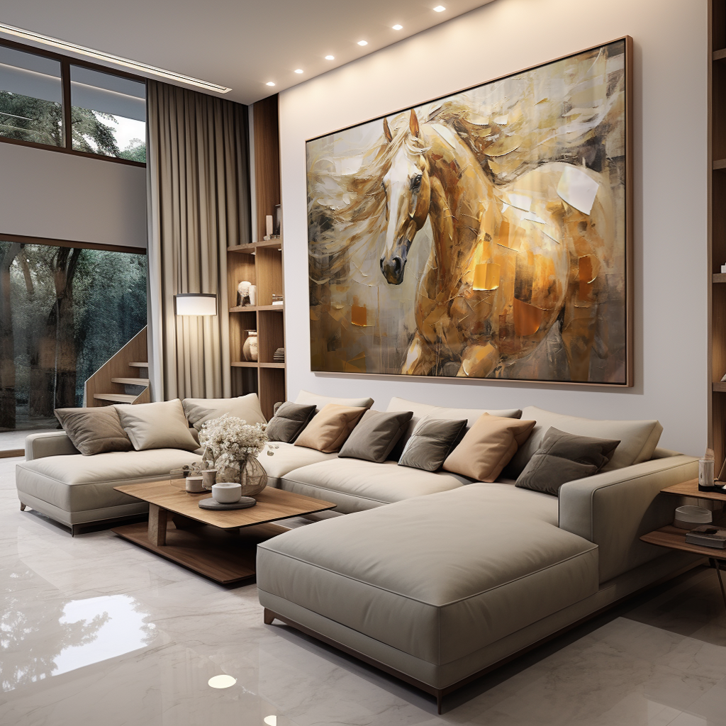 Horse Painting V41 Canvas