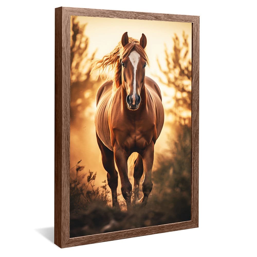 Horse Running in the Forest Canvas