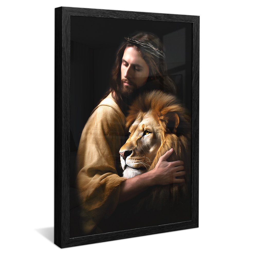 Jesus King and the Lion Canvas