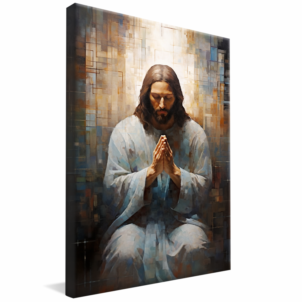 Jesus Praying Painting V701 Canvas