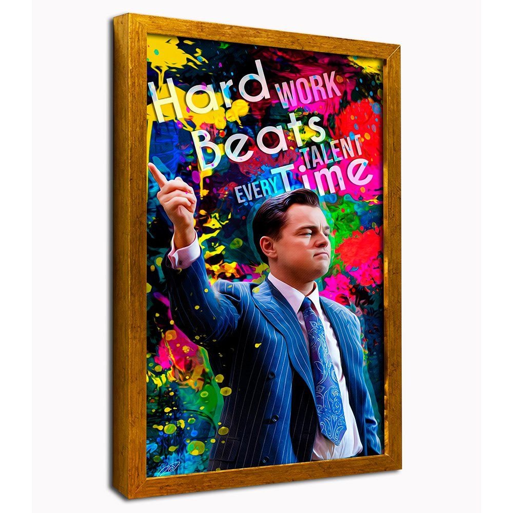 Jordan Hard Work Beats Talent Canvas