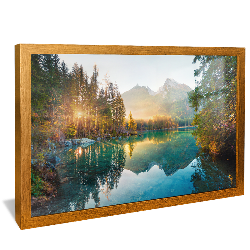 Lake Landscape, Trees and Mountain V1012 Canvas